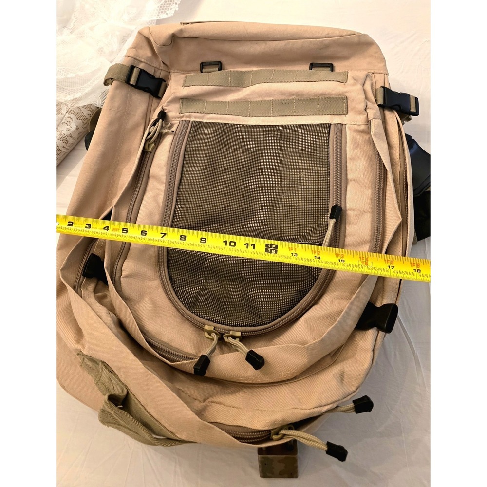 Gorpcore Bug Out Gear Tan Tactical Backpack Molle System Outdoor Camping Hiking - Picture 16 of 16